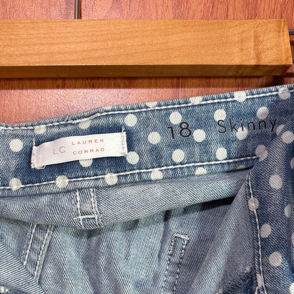 SEE BUNDLE for: LC Laure Conrad Worn Rugged Look Polka Dot Pants - Picture 5 of 6
